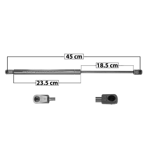 AMORTIGUADOR VIDRIO TRASERO JP LIBERTY 02-07  45 23.5 18.5 ENTRADA TIPO 1 ENTRADA 2 TIPO 1 185 41.59 18.86 125 28.1 12.75 SPART 8107    