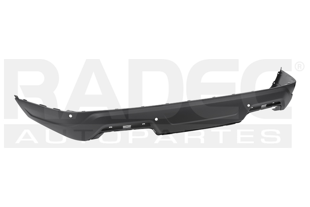 FASCIA TRASERA FD EXPLORER 18-19 INFERIOR CORRUGADA C/4 HOYOS P/SENSOR S/HOYO P/REMOLQUE S/HOYO P/MOLDURAS LATERALES