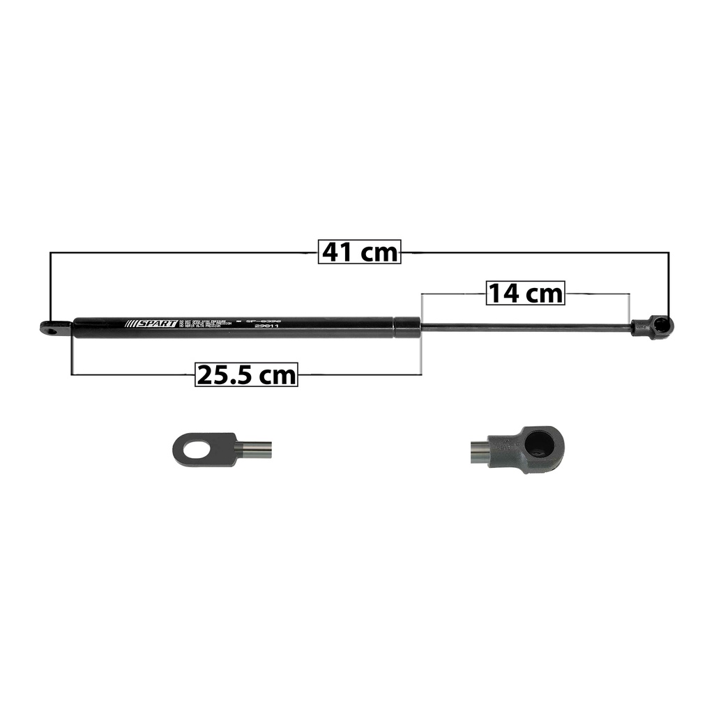 AMORTIGUADOR VIDRIO TRASERO IN QX56 04-10  NS ARMADA 04-15  41 25.5 ENTRADA TIPO 2 ENTRADA 2 TIPO 1 180 40.47 18.36 120 26.98 12.24 SPART 8396    