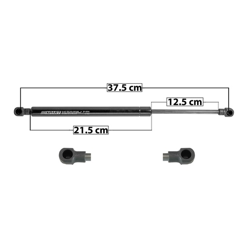 AMORTIGUADOR COFRE NS MURANO 04-08  37.5 21.5 12.5 ENTRADA TIPO 1 ENTRADA 2 TIPO 1 350 78.68 35.69 290 65.19 29.57 SPART 8556    