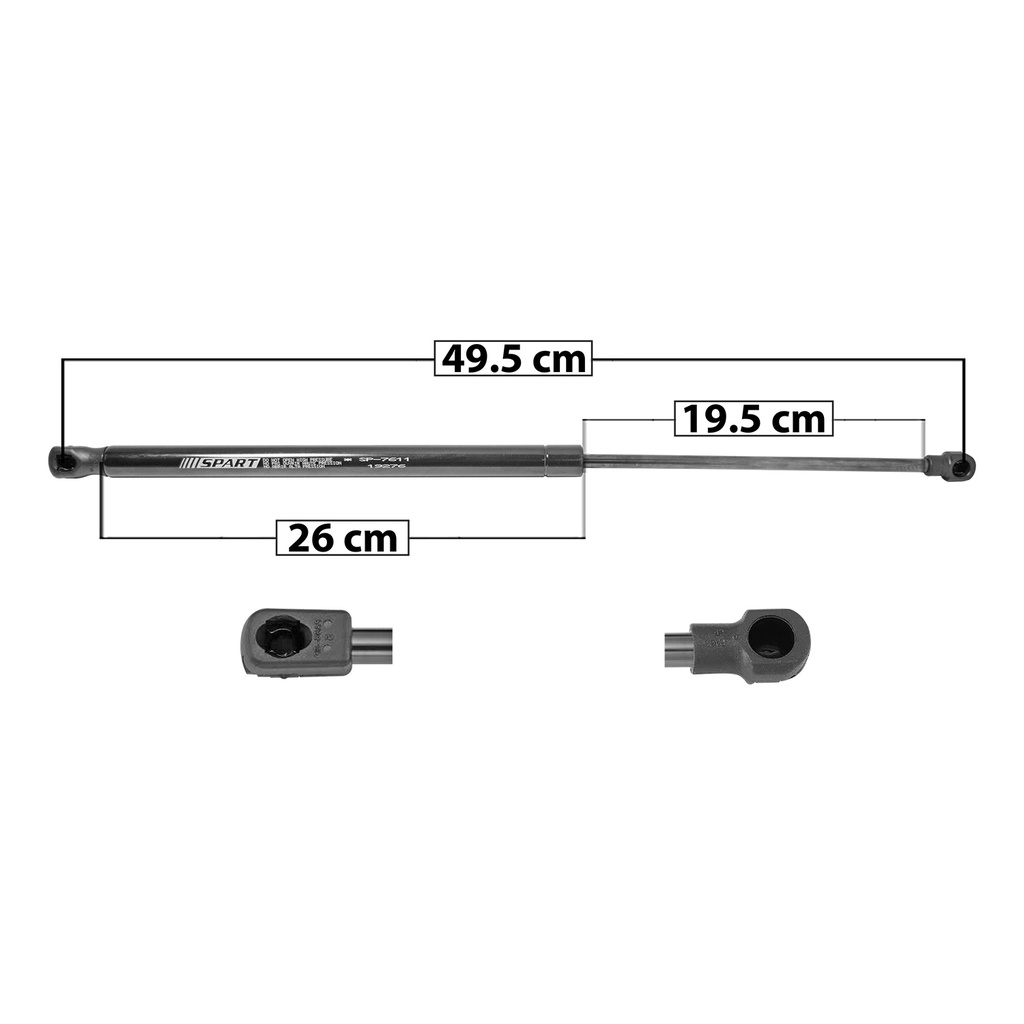 AMORTIGUADOR 5TA PUERTA NS MARCH 12-22  49.5 26 19.5 ENTRADA TIPO 9 ENTRADA 2 TIPO 1 285 64.07 29.06 345 77.55 35.18 SPART SP-7611 Derecho/Izquierdo   