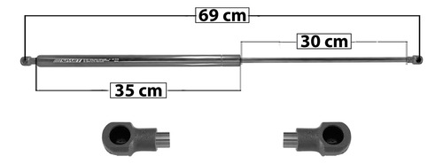 AMORTIGUADOR 5TA PUERTA RN KANGOO 04-09  69 35 30 ENTRADA TIPO 1 ENTRADA 2 TIPO 1 600 134.89 61.19 660 148.37 67.3 SPART 5418 Derecho/Izquierdo   