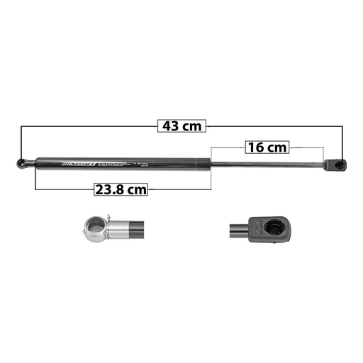 AMORTIGUADOR 5TA PUERTA TY MATRIX 03-08  43 23.8 16 ENTRADA TIPO 5 ENTRADA 2 TIPO 9 665 149.5 67.81 725 168.99 76.65 SPART Derecho/Izquierdo   