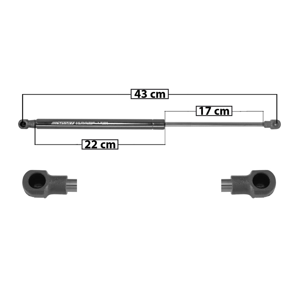 AMORTIGUADOR 5TA PUERTA TY YARIS 06-10 06-11  43 22 17 ENTRADA TIPO 18 ENTRADA 2 TIPO 1 310 69.69 31.61 370 83.18 37.73 SPART SP-8348 Derecho/Izquierdo   
