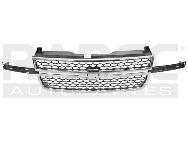 [204-0615-09] PARRILLA CV CHEYENNE 06-07 CROMADA S/MOLDURA CON PANAL NEGRO