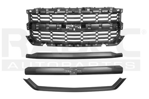 PARRILLA CV SILVERADO 16-18 NEGRA MATE C/MOLDURAS LS/LT V6/V8 6/8 CILINDROS 4.3/5.3/6.2L 2/4 PUERTAS