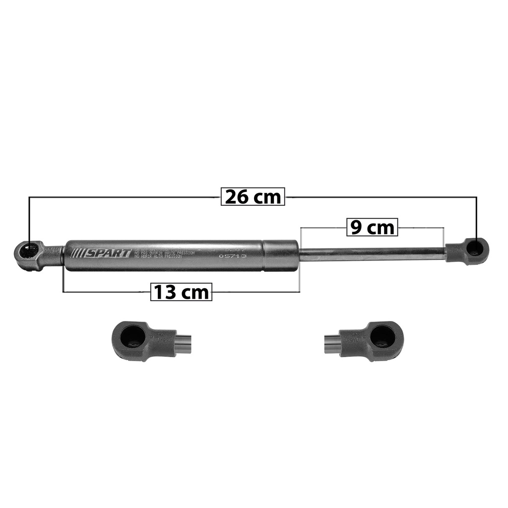 AMORTIGUADOR CAJUELA VW JETTA 93-98  26 13 9 ENTRADA TIPO 1 ENTRADA 2 TIPO 1 720 161.82 73.4 660 148.37 67.3 SPART 9207 Derecho/Izquierdo   