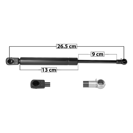 AMORTIGUADOR CAJUELA VW JETTA A3 93-98  26 13 9 ENTRADA TIPO 5 ENTRADA 2 TIPO 9 720 161.82 73.4 660 148.37 67.3 SPART 9209 Derecho/Izquierdo   