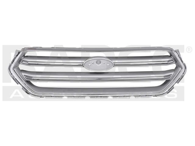 PARRILLA FD ESCAPE 17-19 PLATA C/MOLDURAS CROMADA S/S PLUS/TREND/TREND ECOBOOST/TITANIUM/TITANIUM ECOBOOST L4 4 CILINDROS 2.0/2.5L 5 PUERTAS