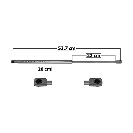 AMORTIGUADOR 5TA PUERTA VW POLO 15-22  53.7 28 22 ENTRADA TIPO 9 ENTRADA 2 TIPO 9 325 73.06 33.14 385 86.55 39.26 SPART 6892 Derecho/Izquierdo   