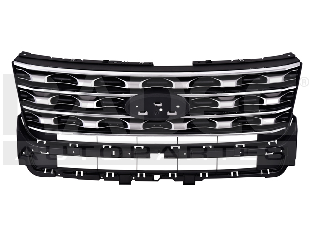 PARRILLA FD EXPLORER 16-17 GRIS C/MOLDURA CROMADA