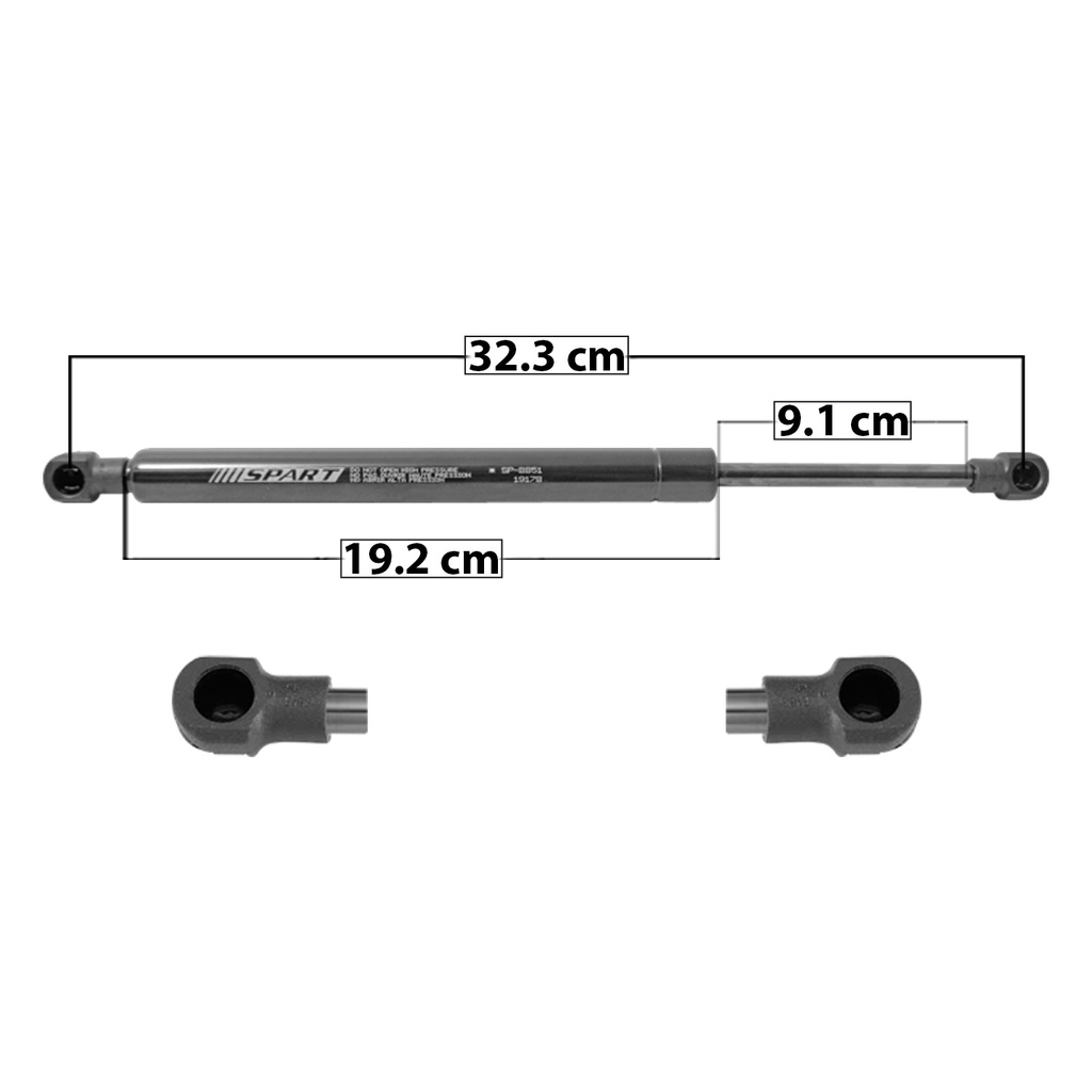 AMORTIGUADOR VIDRIO 5TA PUERTA VW TOUAREG 02-11  32.3 19.2 9.1 ENTRADA TIPO 1 ENTRADA 2 TIPO 1 580 130.39 59.14 520 116.9 53.02 SPART SP-8851 Derecho/Izquierdo   