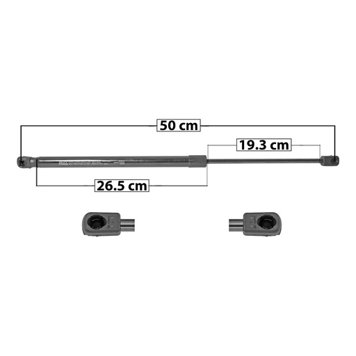 AMORTIGUADOR 5TA PUERTA VW TIGUAN 09-11  50 26.5 19.3 ENTRADA TIPO 9 ENTRADA 2 TIPO 9 470 105.66 47.93 530 119.14 54.04 SPART SP-6666 Derecho/Izquierdo   