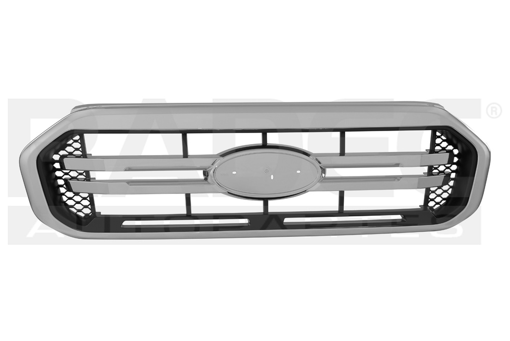 PARRILLA FD RANGER 20-21 NEGRA MATE C/MOLDURA CROMADA XLT L4 4 CILINDROS 2.5L 4 PUERTAS