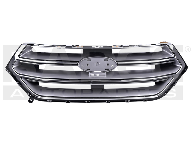 PARRILLA FD EDGE 15-18 PLATEADA C/MOLDURAS CROMADAS C/HOYO P/CAMARA GRIS TITANIUM/SEL/SE