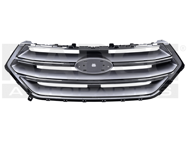 PARRILLA FD EDGE 15-18 PLATEADA C/MOLDURAS CROMADAS S/HOYO P/CAMARA GRIS TITANIUM/SEL/SE