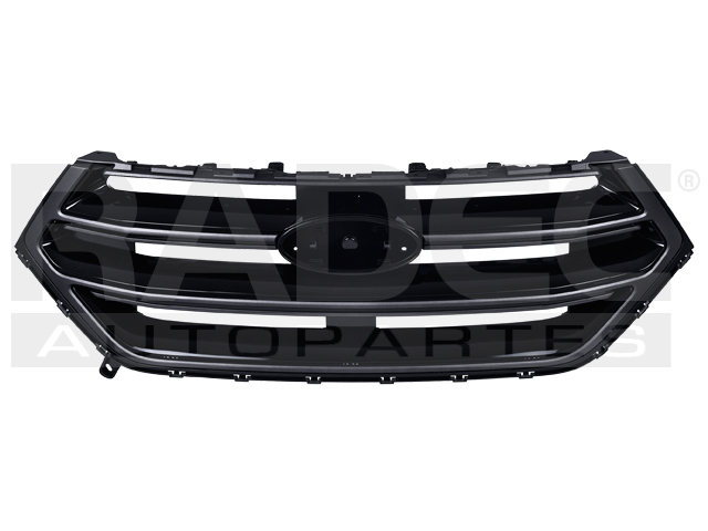 PARRILLA FD EDGE 15-18 NEGRA BRILLANTE C/MOLDURAS GRISES S/HOYO P/CAMARA SPORT