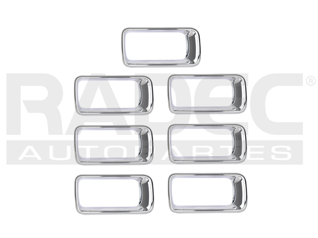 PARRILLA JP COMPASS 12-17 JUEGO 7 PIEZAS CROMADA