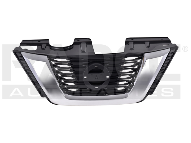 PARRILLA NS X-TRAIL 18-22 F/CROMADO C/HOYO P/CAMARA ADVANCE/EXCLUSIVE/SENSE/ARMOR/HYBRID L4 4 CILINDROS 2.0/2.5L 5 PUERTAS