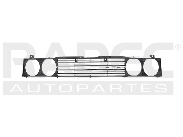 PARRILLA NS 720 81-83 NEGRA FARO REDONDO BASE/DELUXE L4 4 CILINDROS 2.0/2.2/2.4/2.5L 2 PUERTAS