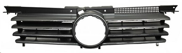 PARRILLA VW JETTA 99-07 NEGRA MATE C/MOLDURAS CROMADAS GL/GLS/GLX/TDI/VR6/SOCCER/EUROPA/COMFORTLINE L4/L5/V6 4/5/6 CILINDROS 1.8/1.9/2.0/2.5/2.8L 4 PUERTAS