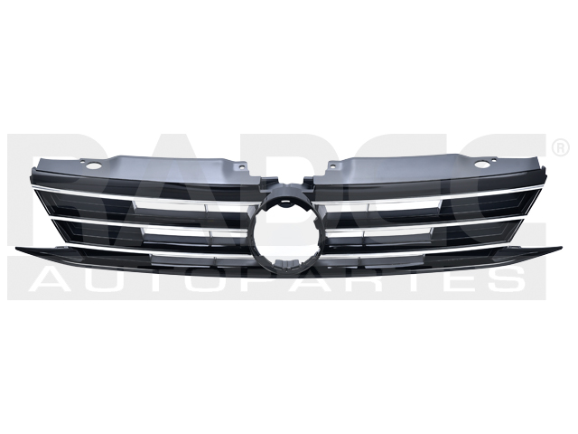 PARRILLA VW JETTA BICENTENARIO 15-18 NEGRA BRILLANTE C/MOLDURAS CROMADAS TDI/LIVE/FEST/COMFORTLINE/HIGHLINE/TRENDLINE/SPORTLINE L4/L5 4/5 CILINDROS 2.0/2.5L 4 PUERTAS
