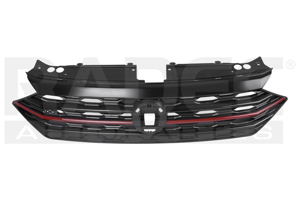 PARRILLA VW JETTA GLI 19-21 NEGRA BRILLANTE C/FILO ROJO GLI L4 4 CILINDROS 2.0L 4 PUERTAS