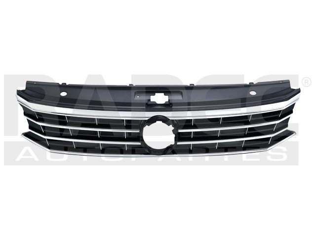 PARRILLA VW PASSAT 16-19 NEGRA BRILLANTE C/MODURAS CROMADAS
