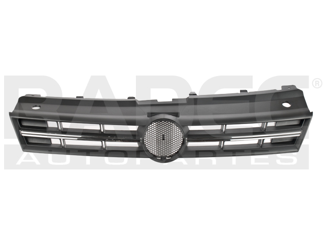 PARRILLA VW POLO 13-14 NEGRO MATE C/FILO CENTRAL CROMADO