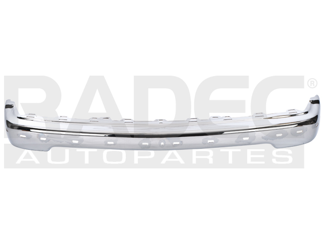 DEFENSA DELANTERA CV S-10 98-04 CROMADA C/BARRENO LS/EXTENDED CAB/SPORT UTILITY/CREW CAB L4/V6 4/6CILINDROS 2.2/4.3L 2/4 PUERTAS (U.T.P.)