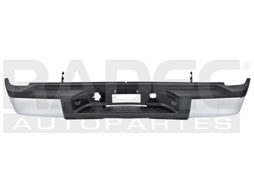 DEFENSA TRASERA CV SILVERADO 07-13 C/BRAZOS C/HULES CROMADA 1500/2500/LS/LT/Z71/SLE V6/V8 6/8 CILINDROS 4.0/4.3/5.3L 2/4 PUERTAS (U.T.P.)