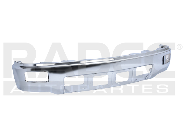 DEFENSA DELANTERA CV SILVERADO 14-15 CROMADA C/HOYO P/FARO 1500/HIGH COUNTRY/LS/LT/LTZ/SSV/WT/BASE/DENALI/SLE/SLT V6/V8 6/8CILINDROS 4.3/5.3/6.2/L 2/4 PUERTAS