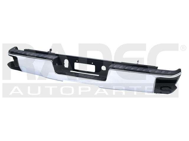 DEFENSA TRASERA CV SILVERADO 14-18 S/HOYO P/SENSOR C/HULES  CROMADA 1500/2500/LS/LT/LTZ/Z71/SLE/DENALI/ALL-TERRAIN V6/V8 6/8 CILINDROS 4.3/5.3L 2/4 PUERTAS