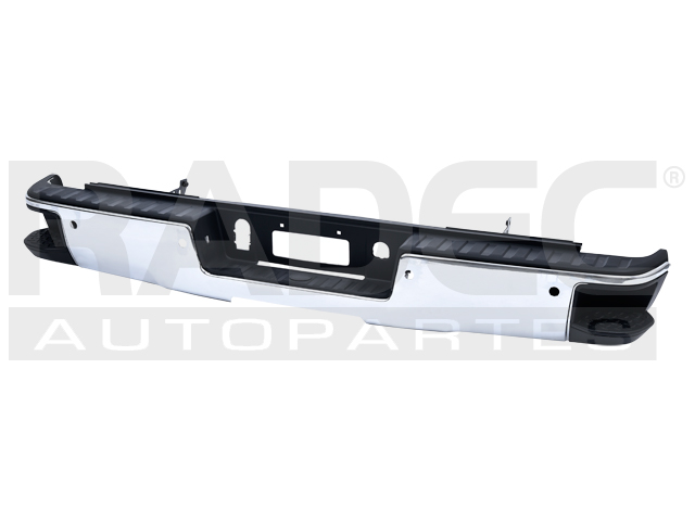 DEFENSA TRASERA CV SILVERADO 14-18 C/HOYO P/SENSOR C/HULES  CROMADA 1500/2500/LS/LT/LTZ/Z71/SLE/DENALI/ALL-TERRAIN V6/V8 6/8 CILINDROS 4.3/5.3L 2/4 PUERTAS