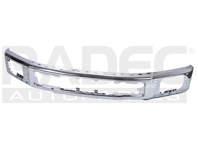 DEFENSA DELANTERA FD F-150 15-17 C/HOYO P/FARO CROMADA