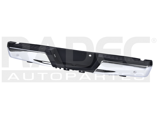DEFENSA TRASERA FD F-150 15-20 S/HOYO P/TIRON C/HOYO P/SENSOR CROMADA