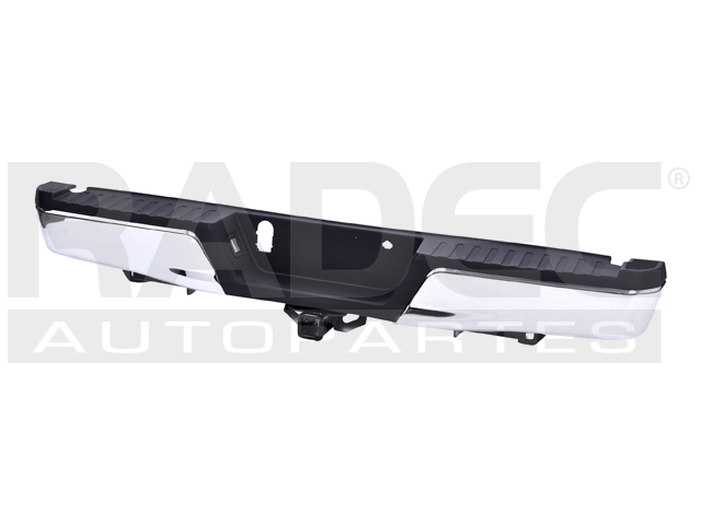DEFENSA TRASERA FD F-150 15-20 C/HOYO P/TIRON S/HOYO P/SENSOR CROMADA
