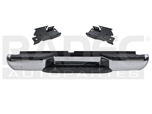 DEFENSA TRASERA NS FRONTIER 05-15 CROMADA C/HULE C/BRAZOS LE/S/SE/COMFORT/PREMIUM/LUXURY/NISMO OFF-ROAD/PRO-4X/DESERT RUNNER L4/V6 4/6 CILINDROS 2.4/2.5/4.0L 2/4 PUERTAS (U.T.P)