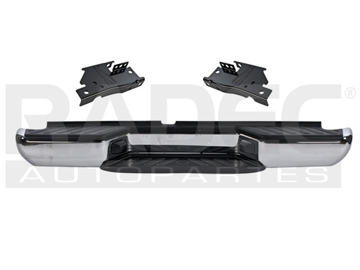 DEFENSA TRASERA NS FRONTIER 05-15 CROMADA C/HULE C/BRAZOS LE/S/SE/COMFORT/PREMIUM/LUXURY/NISMO OFF-ROAD/PRO-4X/DESERT RUNNER L4/V6 4/6 CILINDROS 2.4/2.5/4.0L 2/4 PUERTAS (U.T.P)