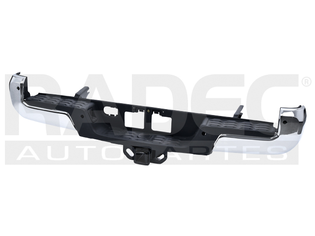 DEFENSA TRASERA TY TACOMA 16-23 C/HOYO P/SENSOR C/HULE C/TIRON CROMADA 4X2/4X4/TRD/SPORT/EDICION ESPECIAL V6 6 CILINDROS 3.5L 4 PUERTAS