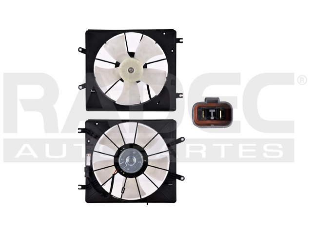 MOTOVENTILADOR AC TL 04-08 V6 3.2, 3.5 LTS P/RAD SENCILLO COMPLETO 2 PINES KS