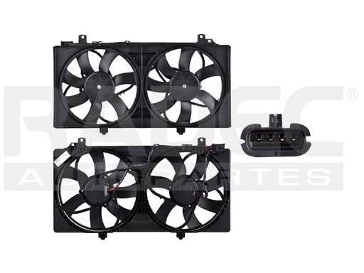 MOTOVENTILADOR CV CAMARO 10-11 V6 3.6 LTS DOBLE COMPLETO 4 PINES KS