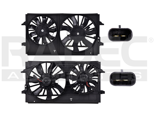 MOTOVENTILADOR CV MALIBU 04-12 L4 2.2, 2.4/V6 3.5, 3.9 LTS DOBLE COMPLETO 2 PINES KS