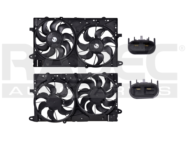 MOTOVENTILADOR CV MALIBU 13-15 L4 2.0, 2.5 LTS DOBLE COMPLETO 2 Y 2 PINES TY