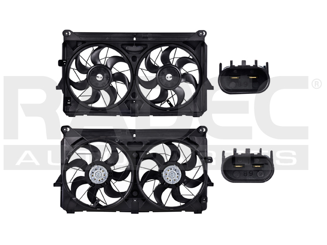 MOTOVENTILADOR CV SILVERADO 07-13 V6 4.3/V8 4.8, 5.3, 6.0L DOBLE COMPLETO 2 Y 2 PINES KS