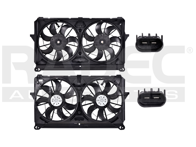 MOTOVENTILADOR CV SILVERADO 1500 05-07 V6 4.3/V8 4.8, 5.3, 6.0 LTS DOBLE COMPLETO 2 Y 2 PINES KS