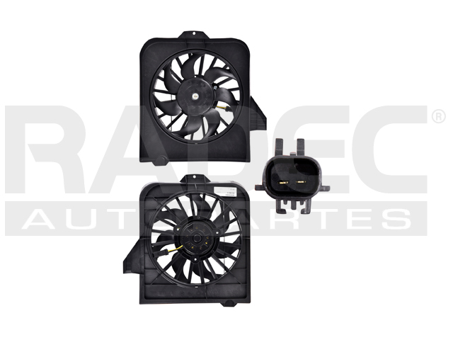 MOTOVENTILADOR DG CARAVAN 01-05 L4 2.4/V6 3.3 LTS P/RAD L/IZQ SENCILLO COMPLETO 2 PINES KS
