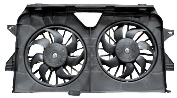 MOTOVENTILADOR DG CARAVAN 05-07 L4 2.4/V6 3.3 LTS DOBLE COMPLETO 2 Y 2 PINES KS