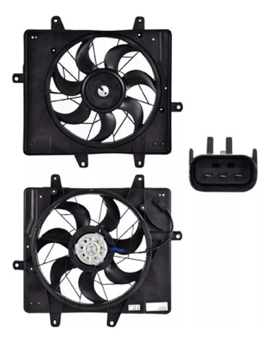 MOTOVENTILADOR CR PT CRUISER 01-05 L4 2.4 LTS S/TURBO P/RAD SENCILLO COMPLETO 3 PINES KS