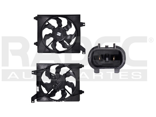 MOTOVENTILADOR DG ATTITUDE 06-11 L4 1.4, 1.6 LTS P/AA SENCILLO COMPLETO 2 PINES TY
